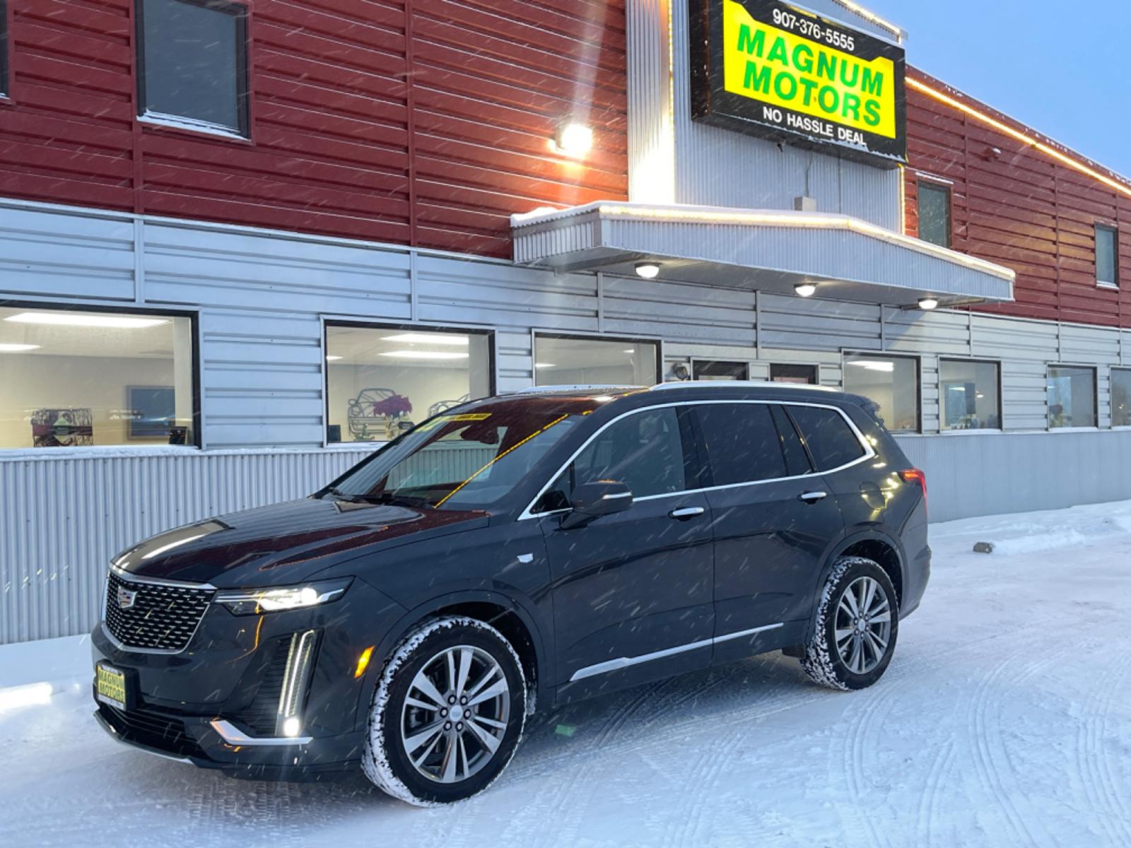 2022 BLACK /black leather CADILLAC XT6 PREMIUM LUXURY (1GYKPDRSXNZ) with an 3.6L engine, Automatic transmission, located at 1960 Industrial Drive, Wasilla, 99654, (907) 274-2277, 61.573475, -149.400146 - Photo #0